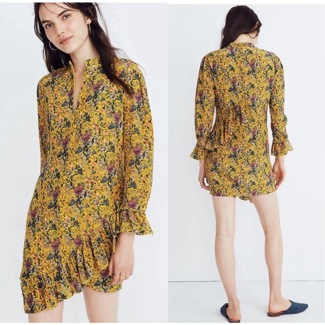 Madewell X Karen Walker Silk Floral Dress In A Size Depop