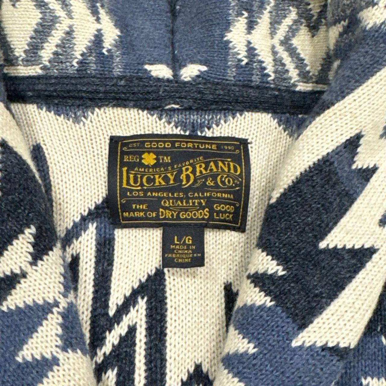 NWT Lucky Brand Aztec Open Front Cardigan Size Large - Depop