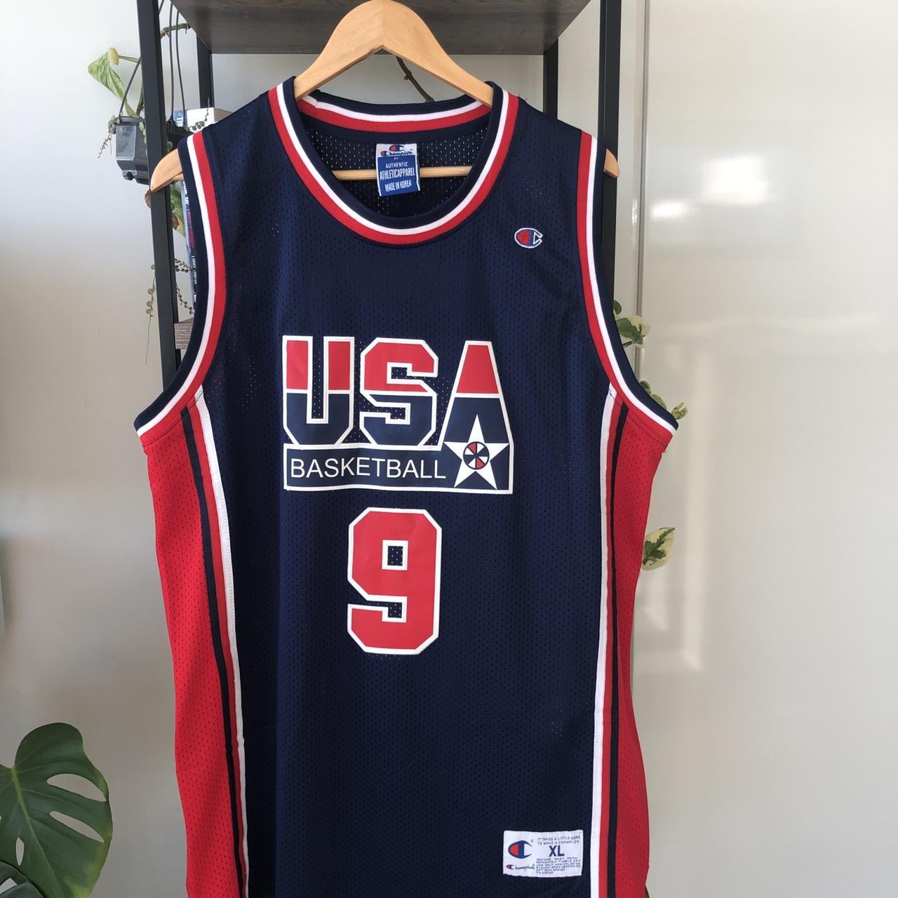 Vintage Champion Team USA Dream Team Michael Jordan Basketball Jersey