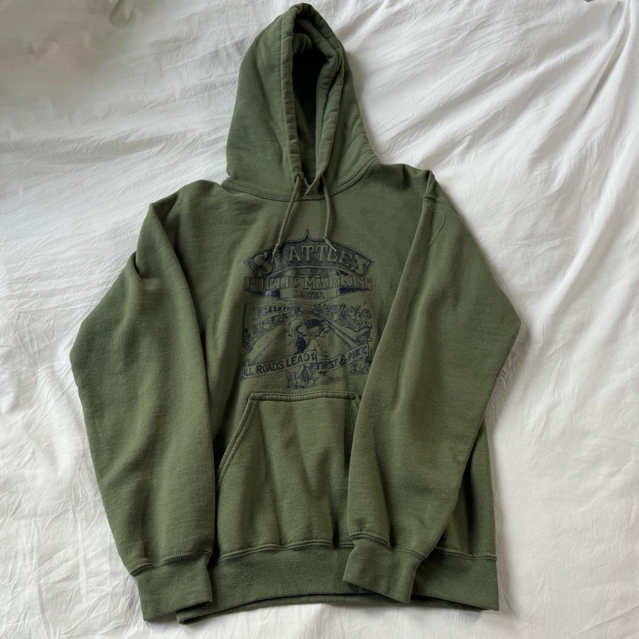 Army green hoodie Women’s size small Purchased from... - Depop