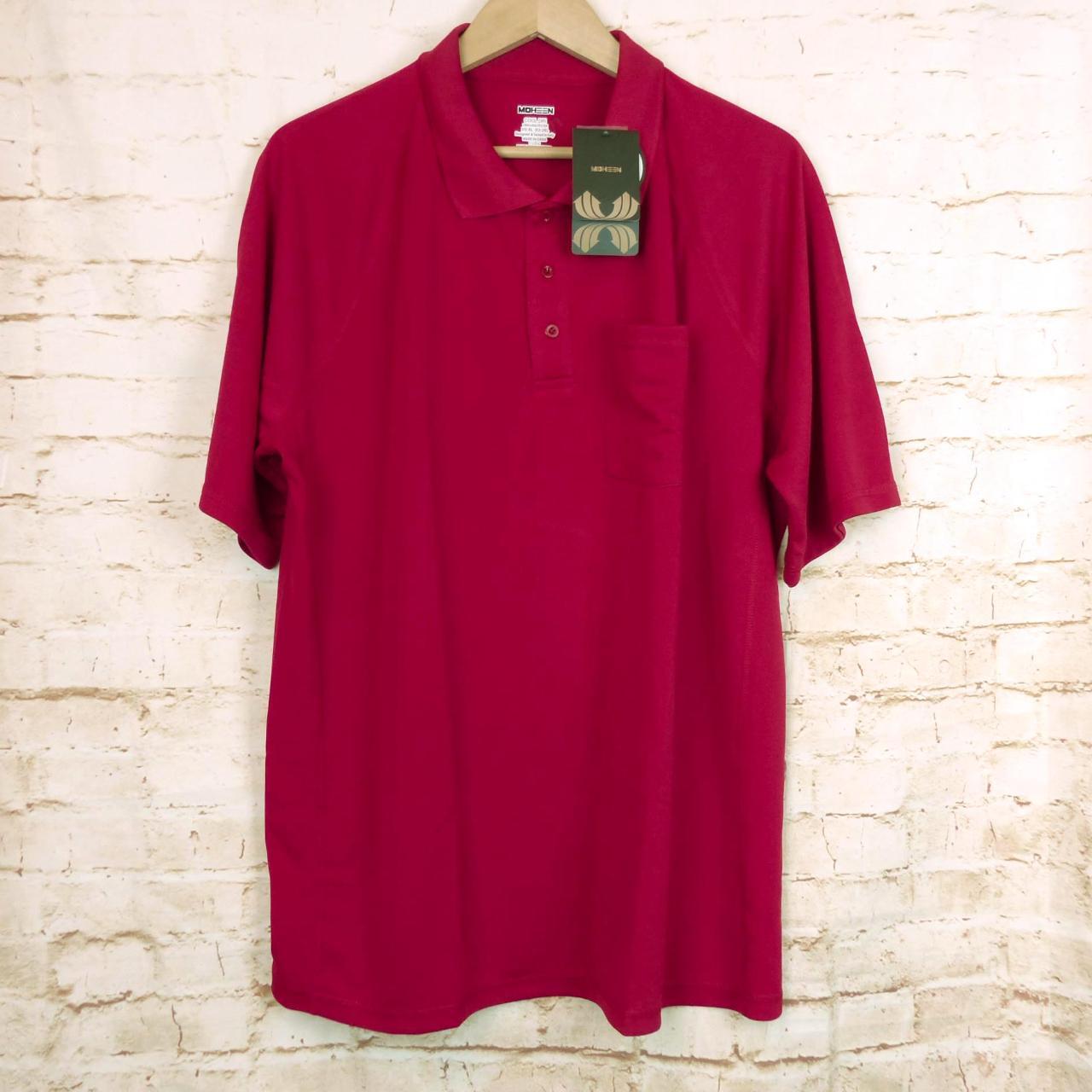 Moheen Polo Shirt Mens XL Red Cool Dri Short Sleeve... - Depop