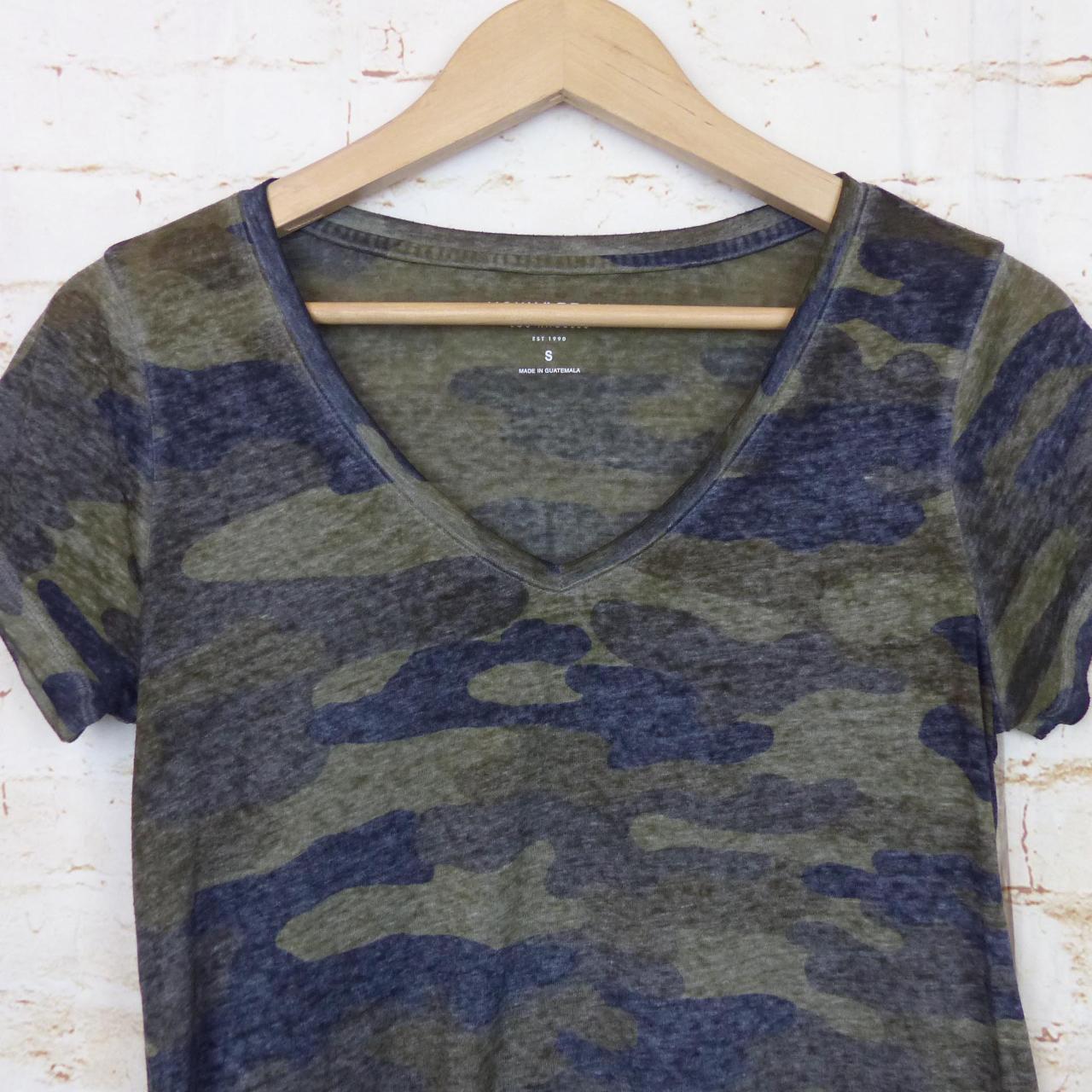 Lucky Brand Women's Camo Burnout Tee Shirt