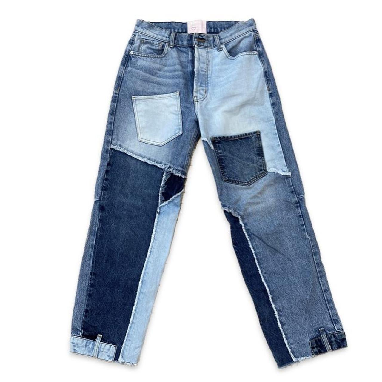 Jeans patchwork online homme