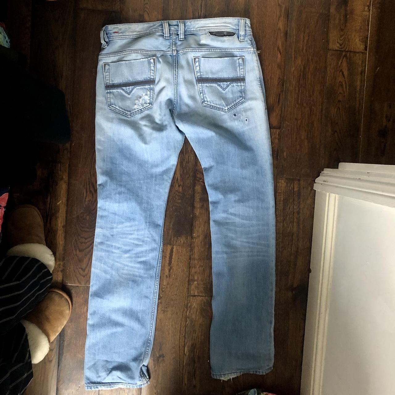 Diesel Women's Blue and Navy Jeans | Depop