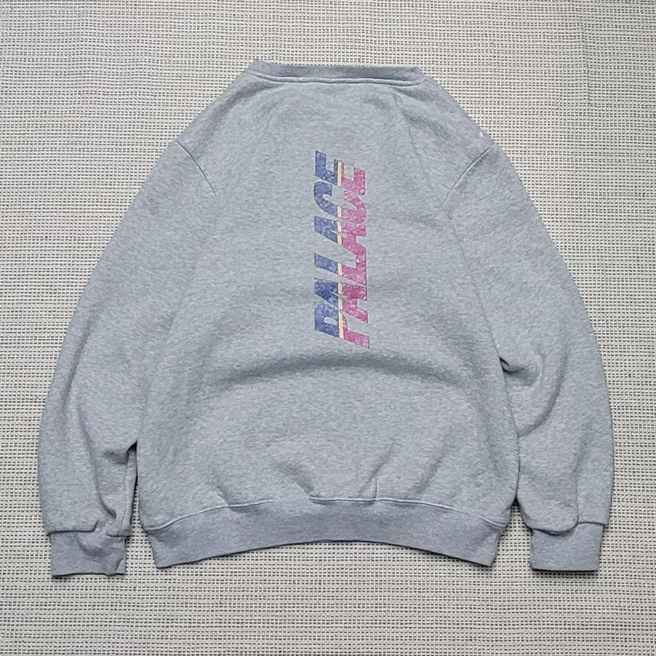 Heathered grey Palace print crewneck sweatshirt Depop