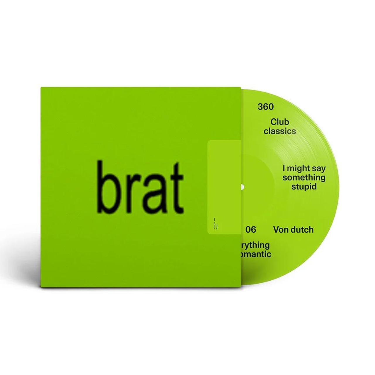 Charli xcx - BRAT (green picture disc vinyl record,... - Depop