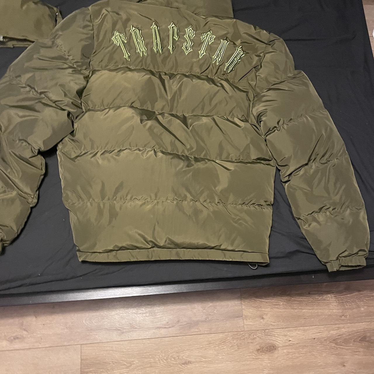 Trapstar Men's Khaki and Green Coat Depop