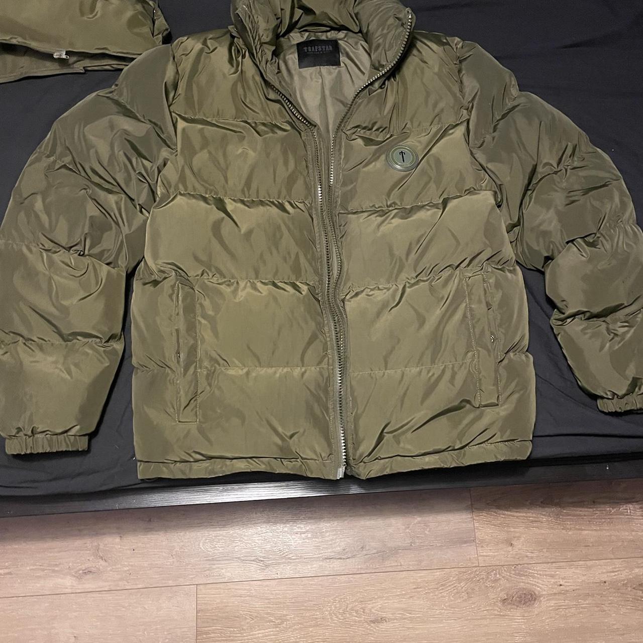 Trapstar Men's Khaki and Green Coat Depop