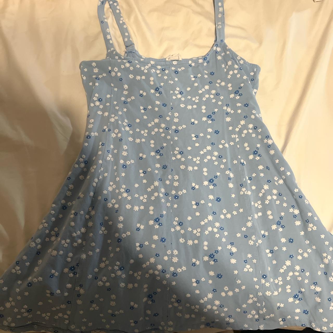 Cotton On Women's Blue and White Dress Depop
