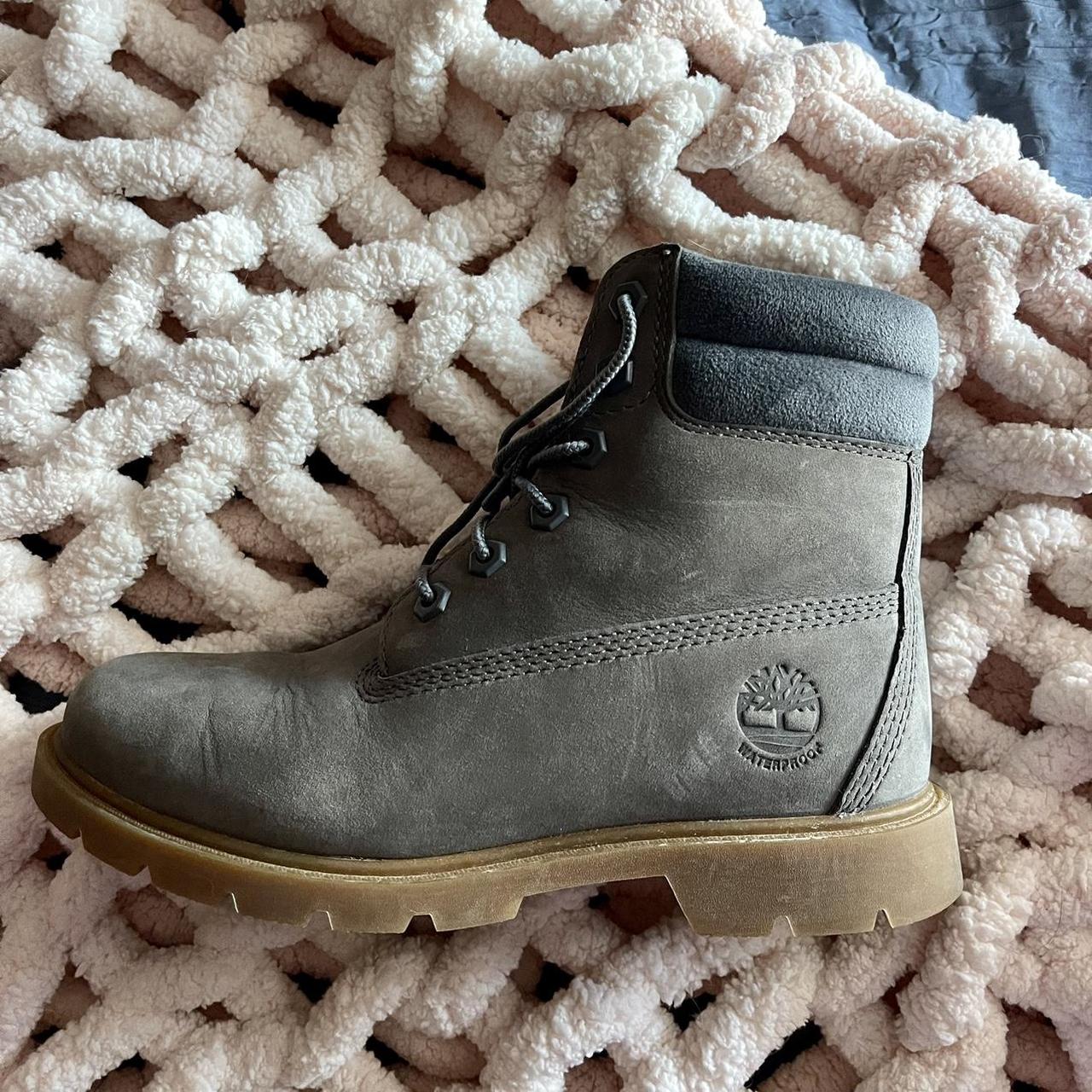 Grey and deals blue timberland boots