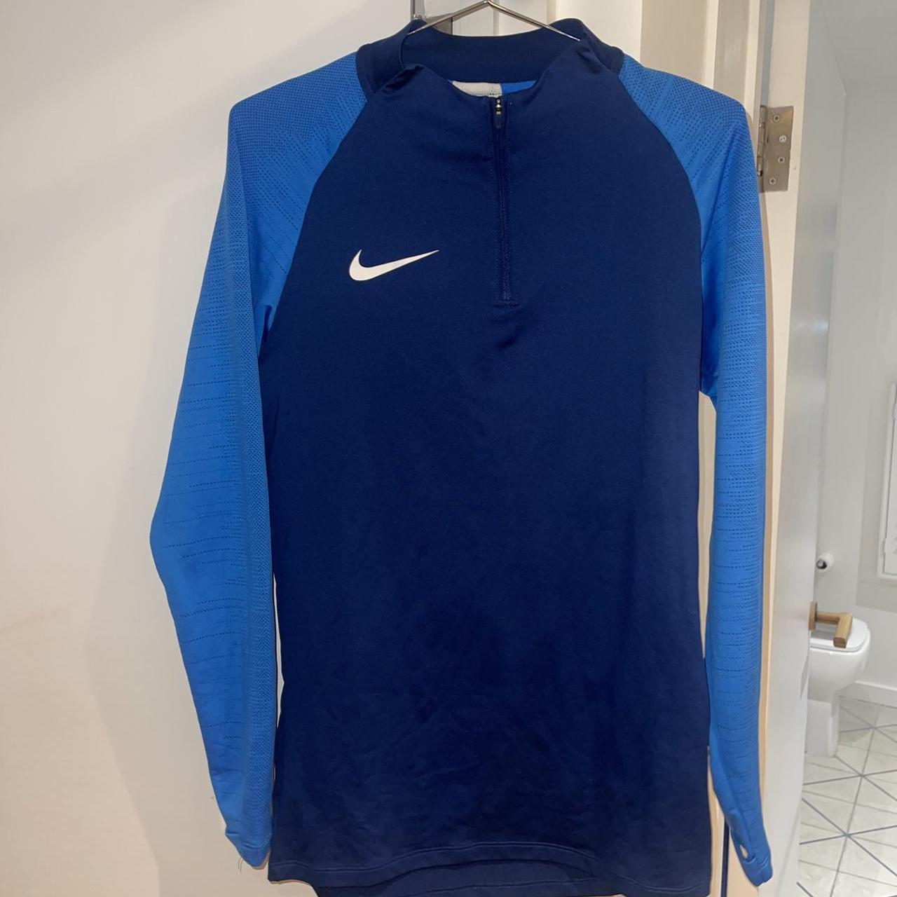 Nike Quarter Zip (Blue/Navy/White) Size S - Depop