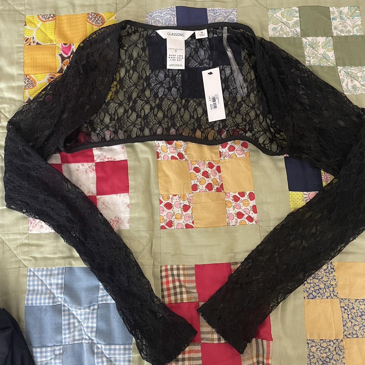Goth black lace shrug from Glassons Size medium... Depop