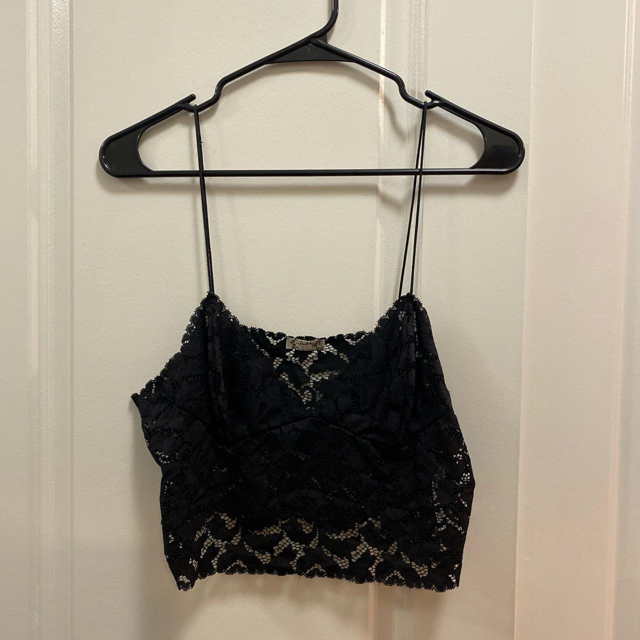 free people cropped lacy camisole :) #lace... - Depop