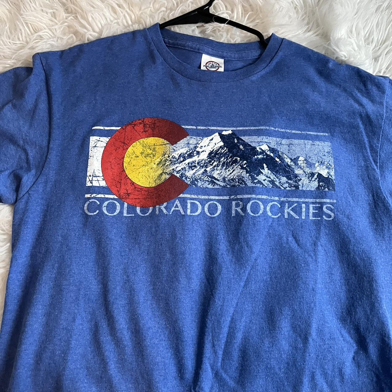 Colorado Rockies shirt. Youth large. Never worn. No - Depop