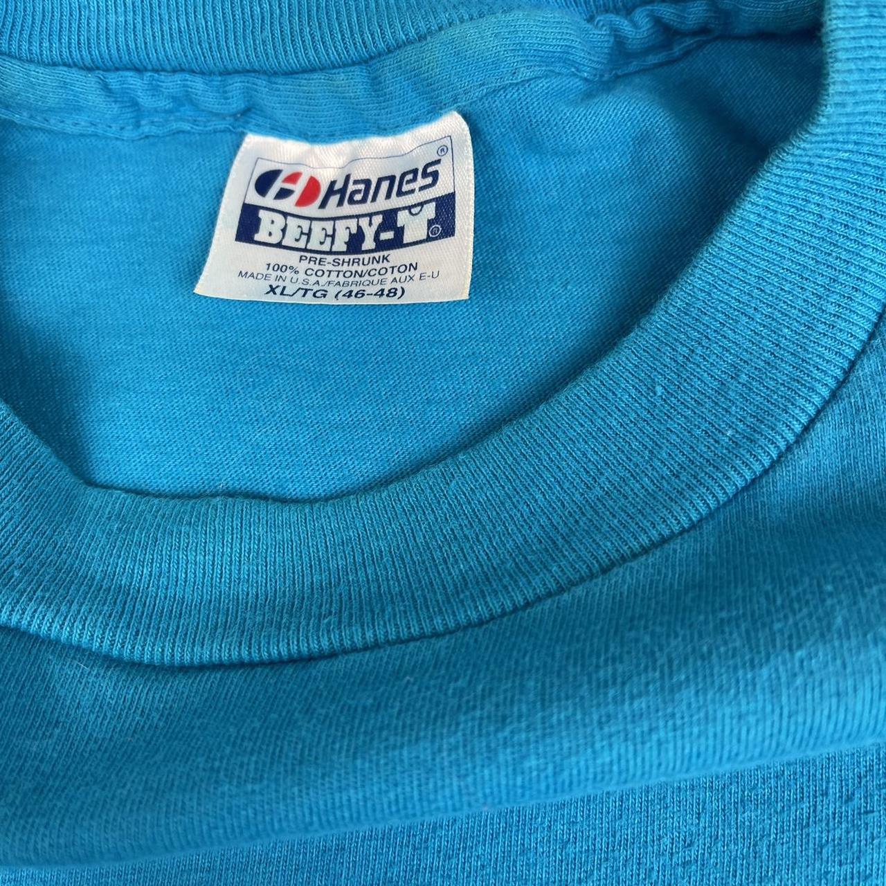 Hanes Men's Blue T-shirt | Depop