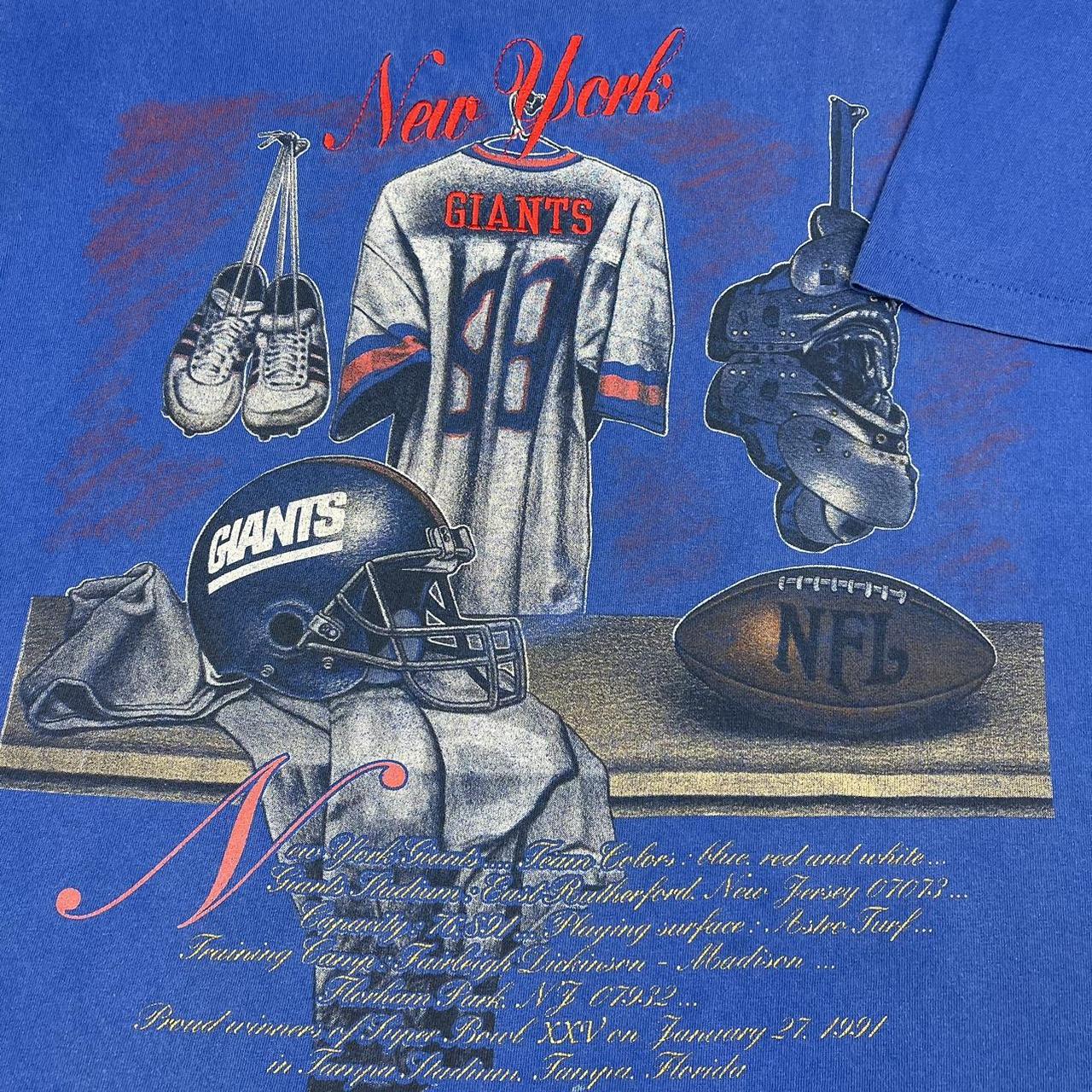 Vintage New York Giants Football 1991 Super Bowl T - Depop