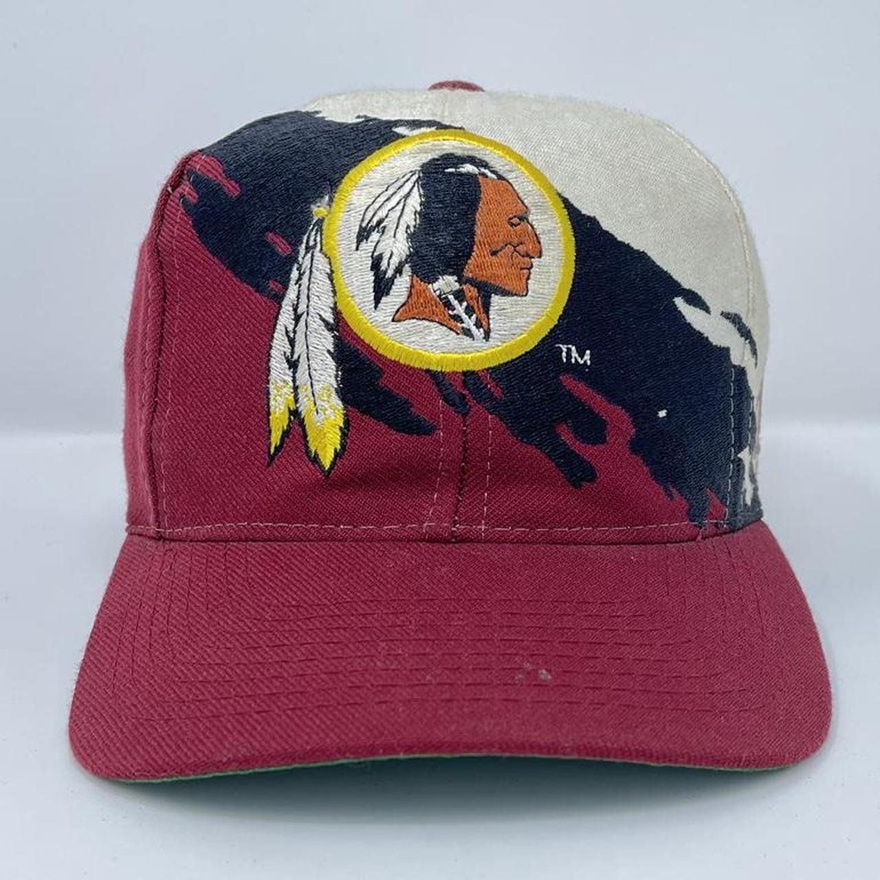 90s Redskins Splash Hat vintage snap back Logo... - Depop