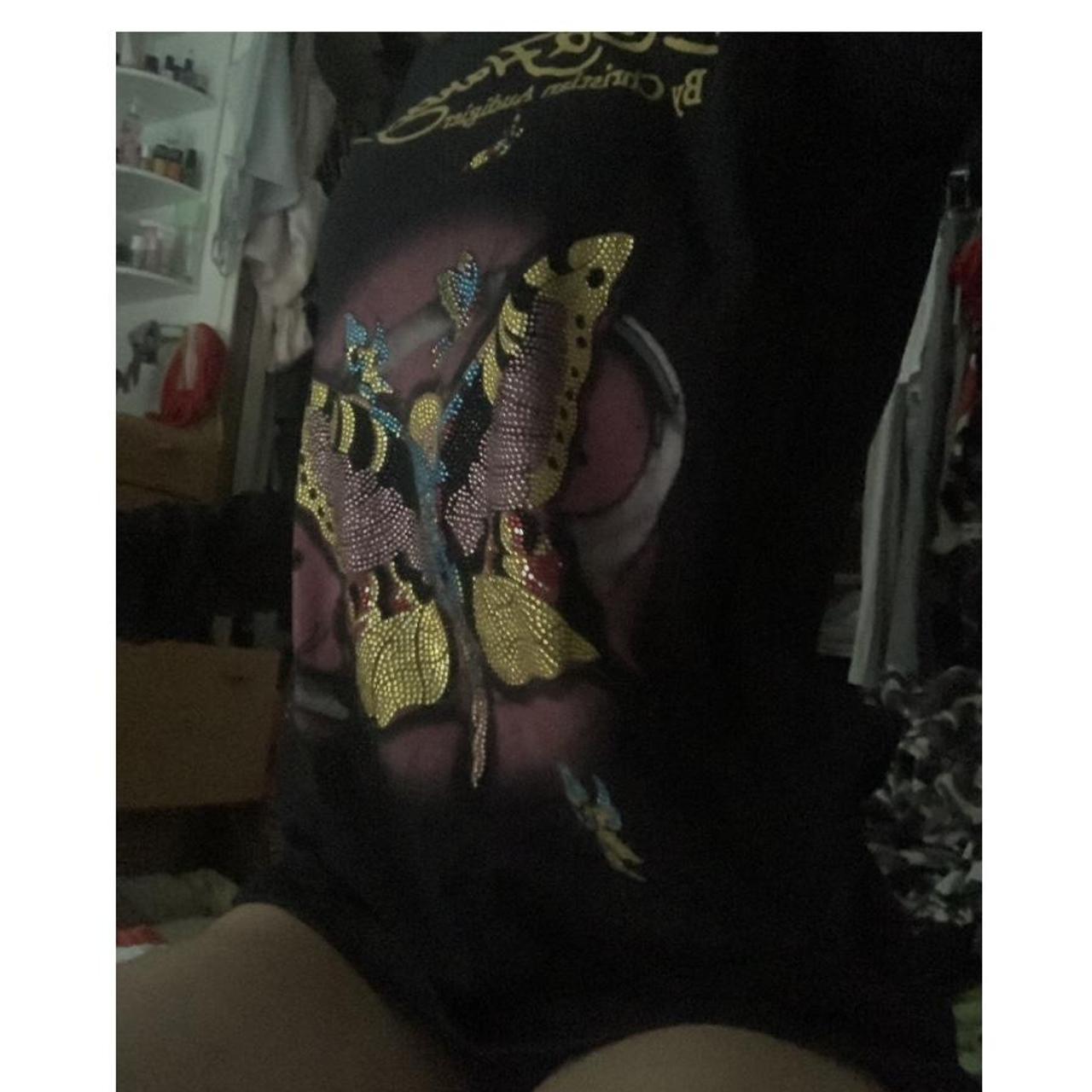 Ed Hardy Womens Black Shirt Depop 