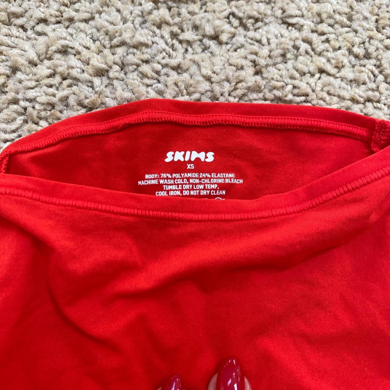 Skims Women's Red Shirt | Depop