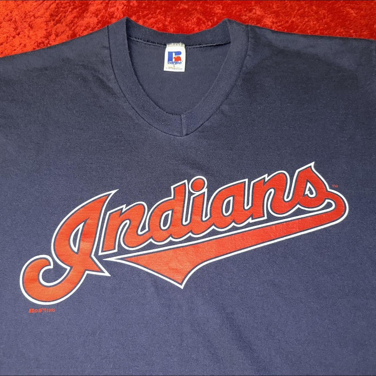 Vintage 90s Cleveland Indians Russell Athletic - Depop