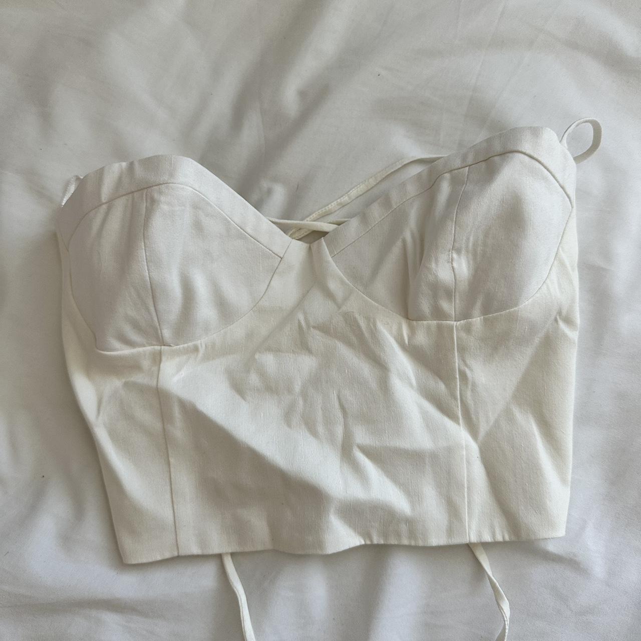 Zara lace up corset top 🤍 New with tags Size... Depop