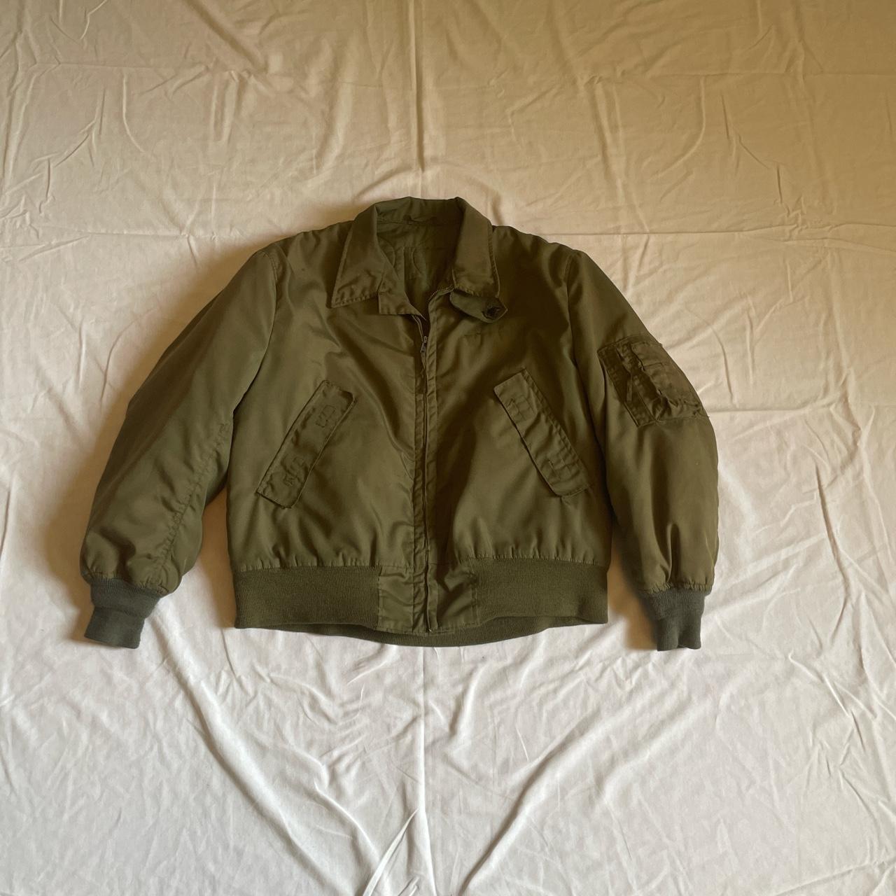 1980’s Military bomber jacket msg if you need... - Depop