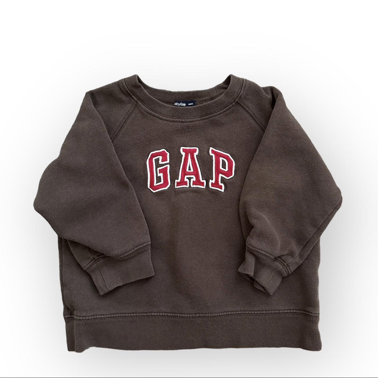 Gap Brown and Red Sweatshirt | Depop