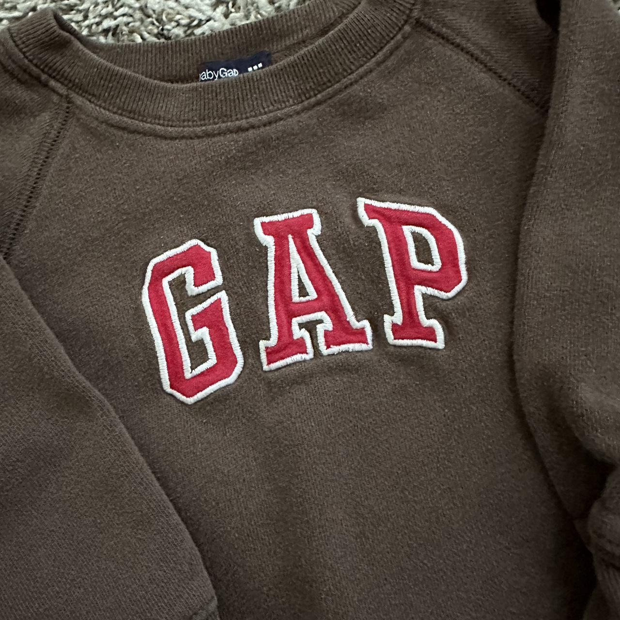 Gap Brown and Red Sweatshirt | Depop