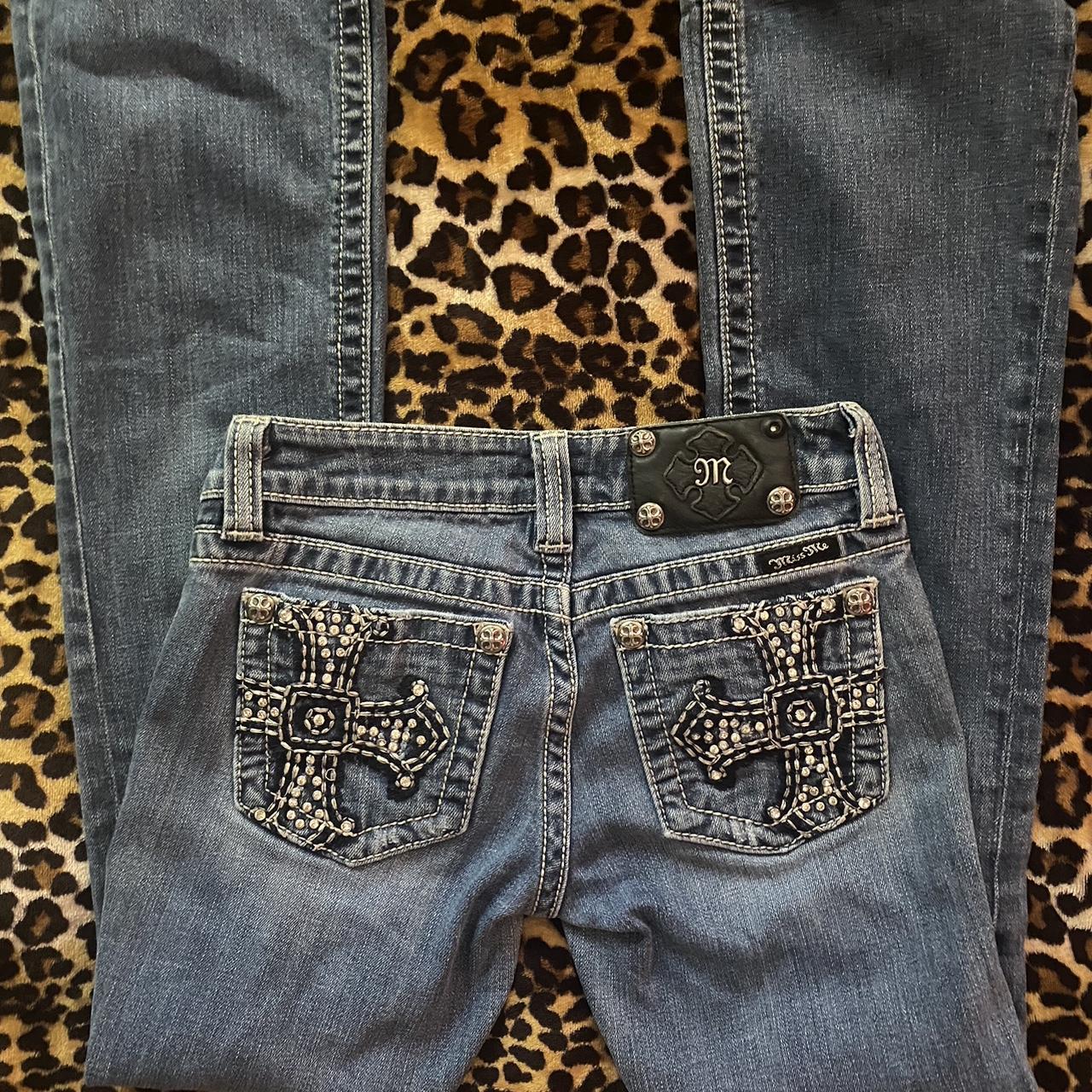 miss me cross low rise bootcut jeans the sickest... - Depop