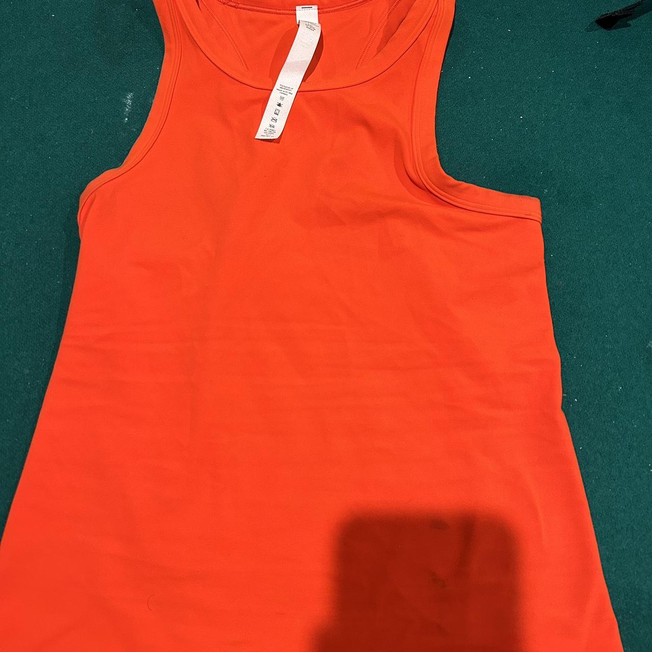 Lululemon orange align tank! Size 4 practically new... - Depop