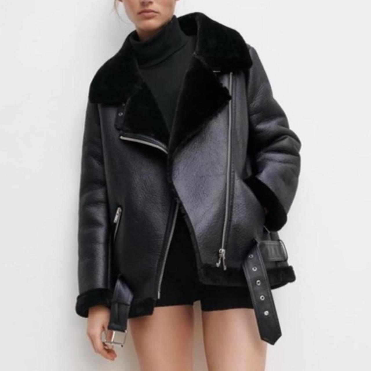 Double faced biker jacket zara on sale