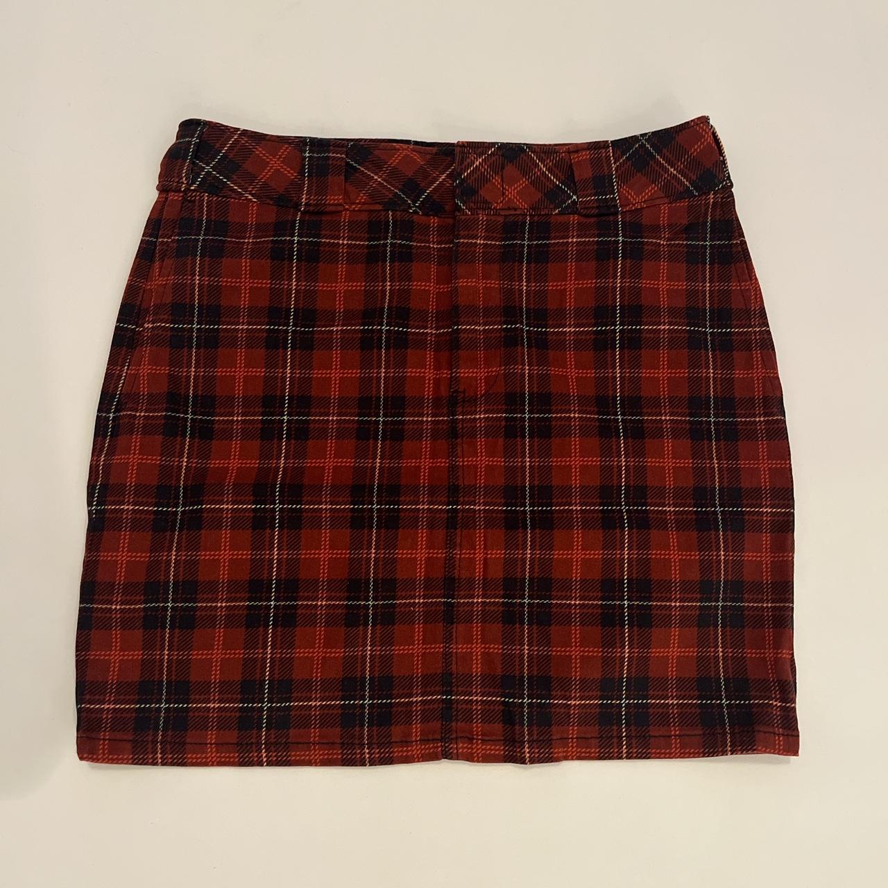 Dickies Plaid skirt. Color is Dark Red, Black, White... - Depop