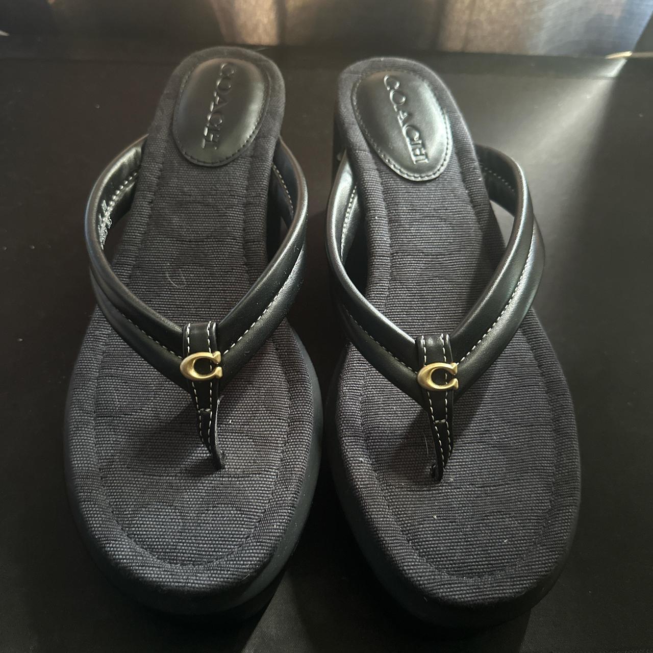 Coach Franki flip flops, never worn! I don't Depop