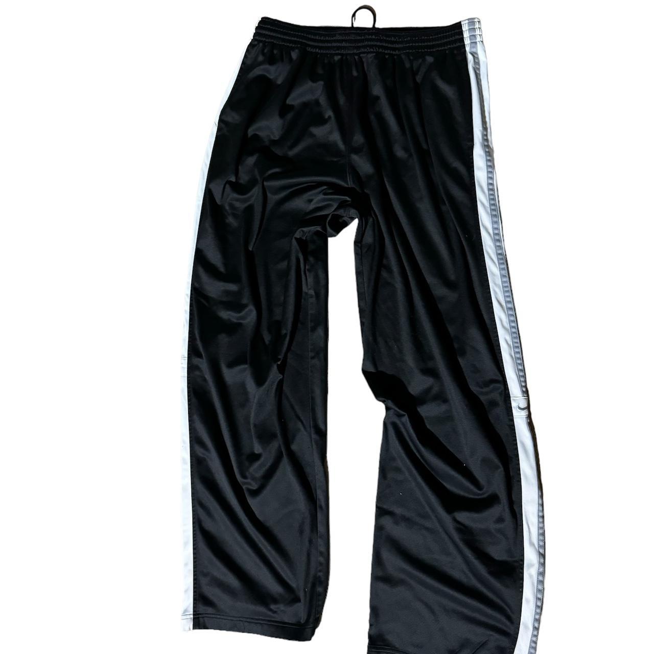 Black nike tracksuit pants with white gray