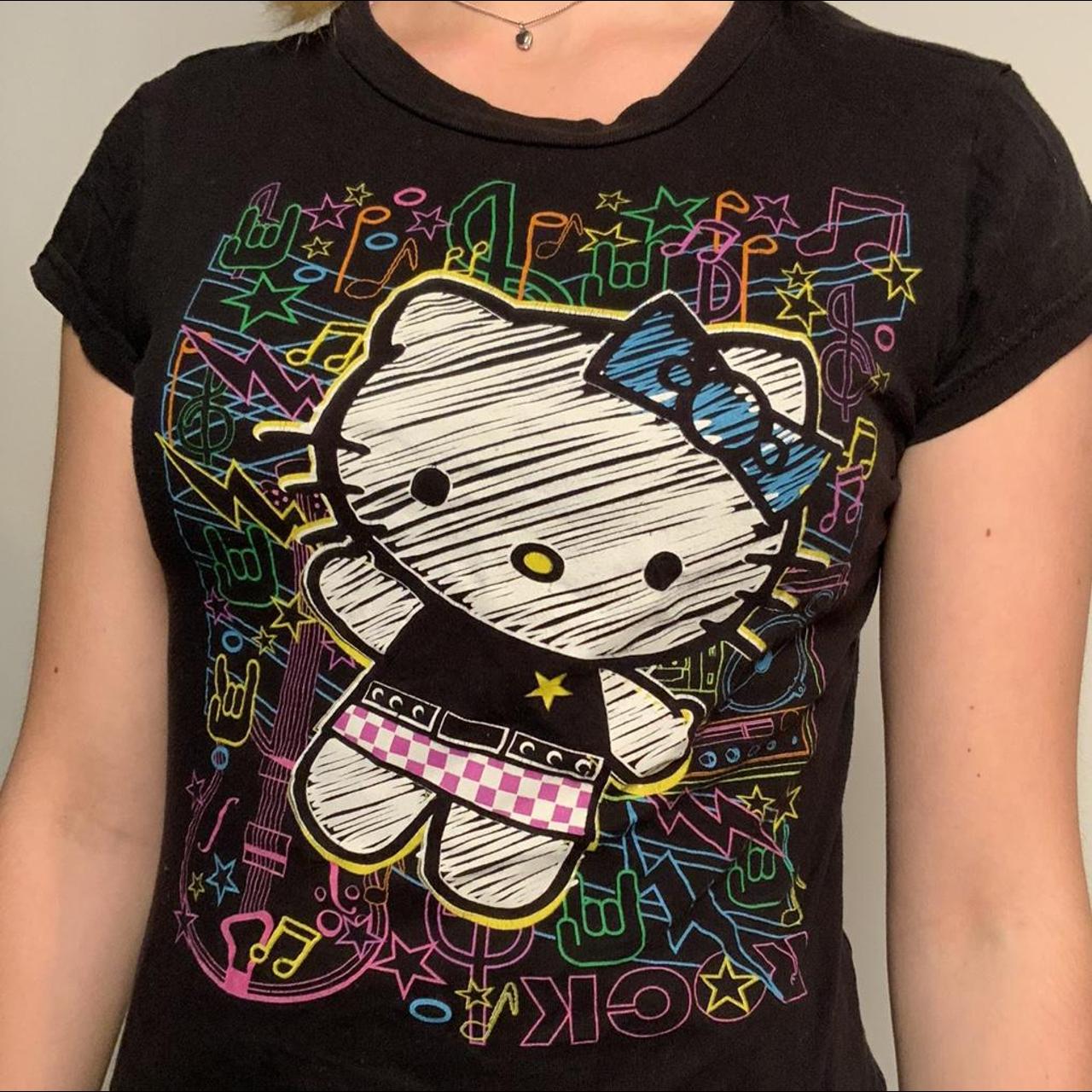 Punk Style Hello Kitty Printed T-Shirt