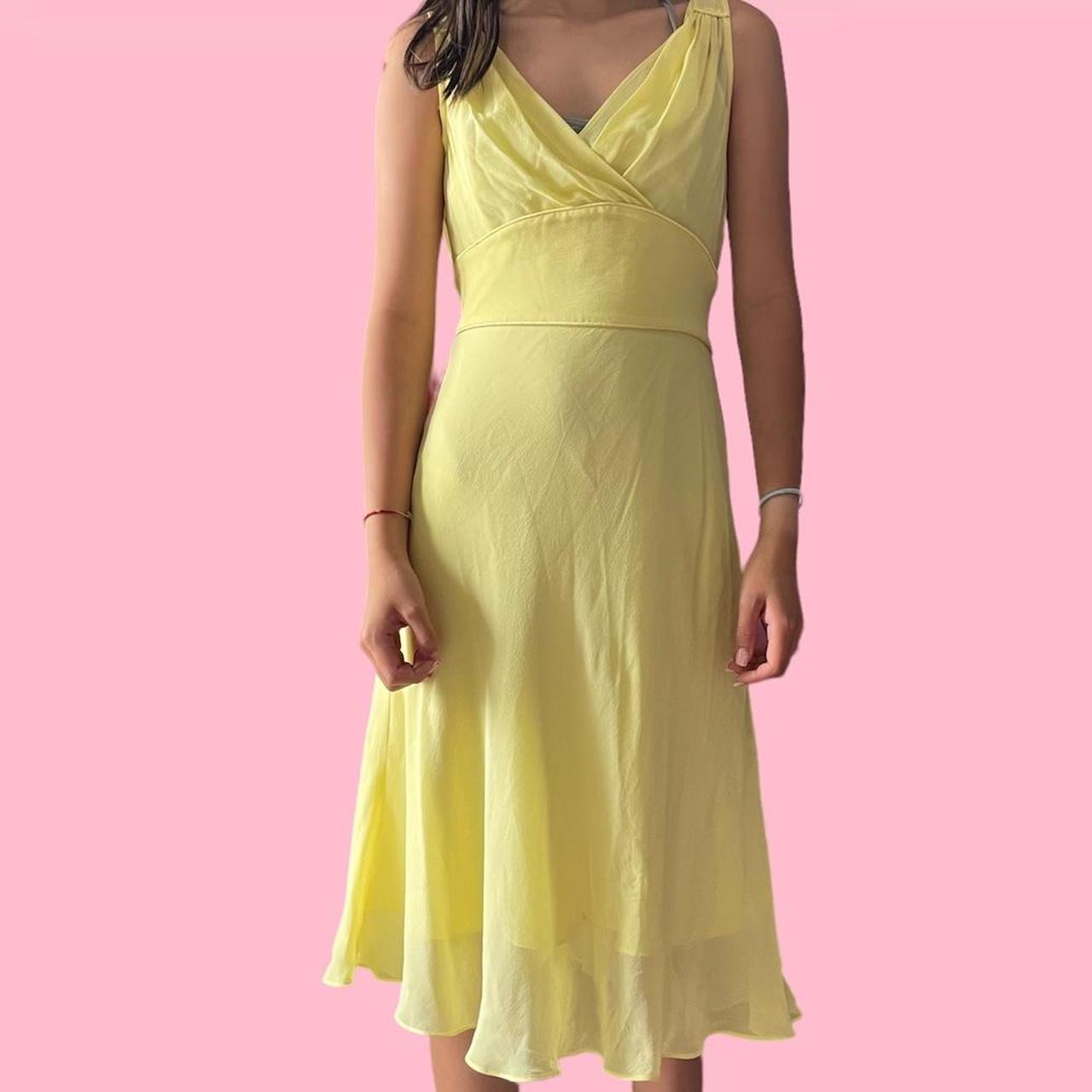 Yellow midi dress Adorable yellow dress from... Depop