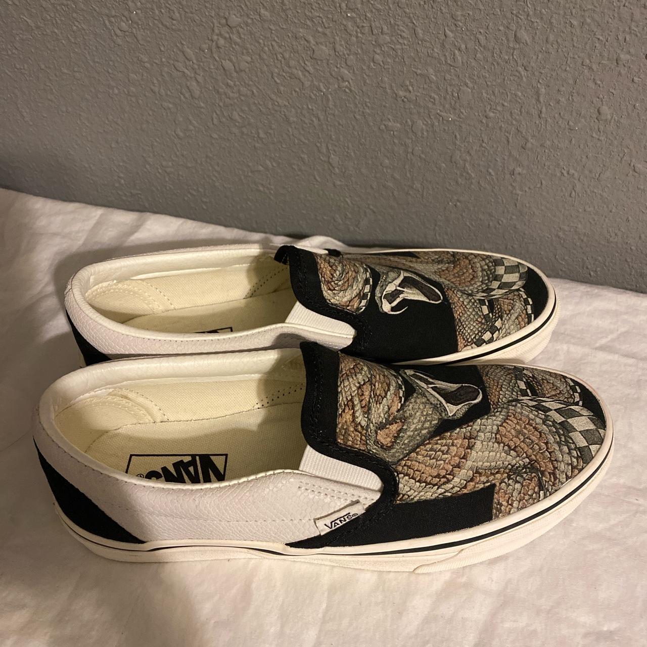 Snakeskin vans clearance slip on