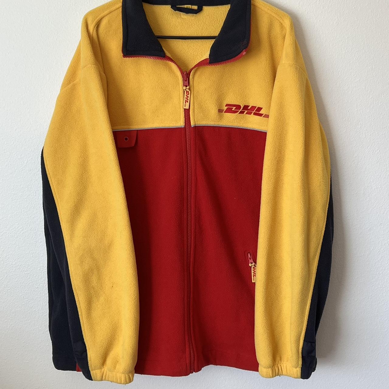 Sweet DHL fleece with cool zippers and embroidery... - Depop
