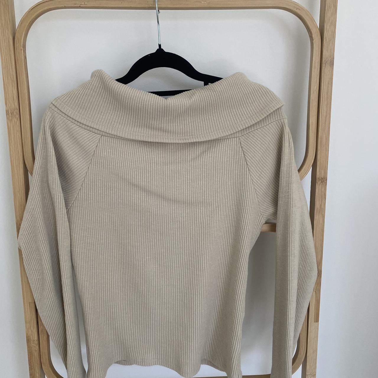SEED cream off the shoulder top - gorgeous thick... - Depop