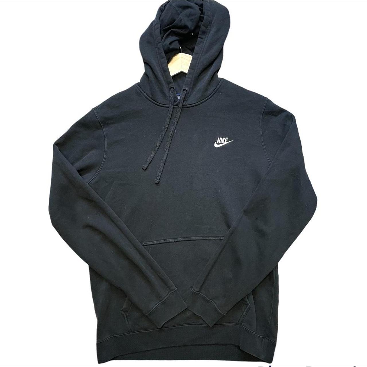 Black Nike hoodie with small Nike embroidery logo on... - Depop