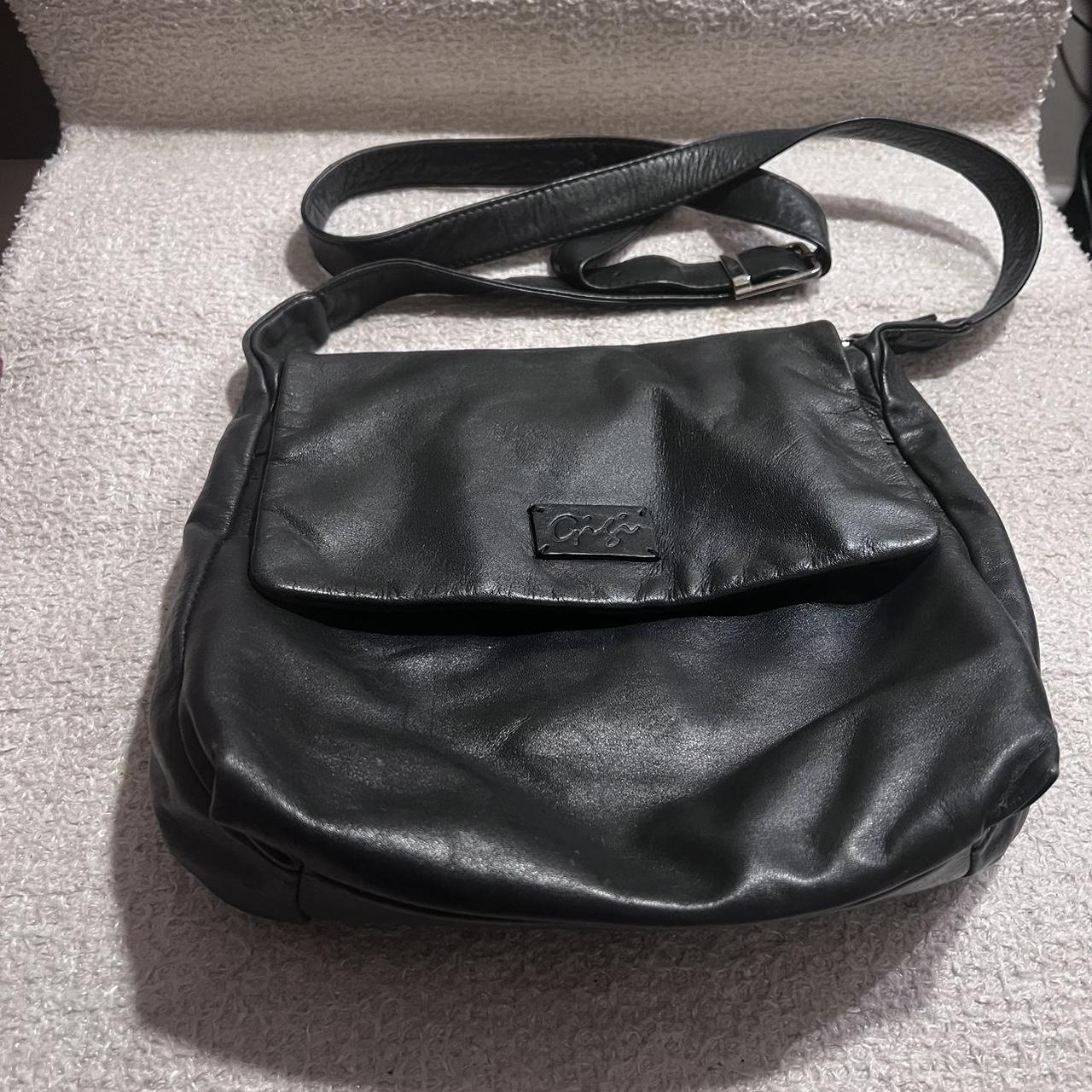 Gizi Black Soft Leather Shoulder Bag Height... - Depop