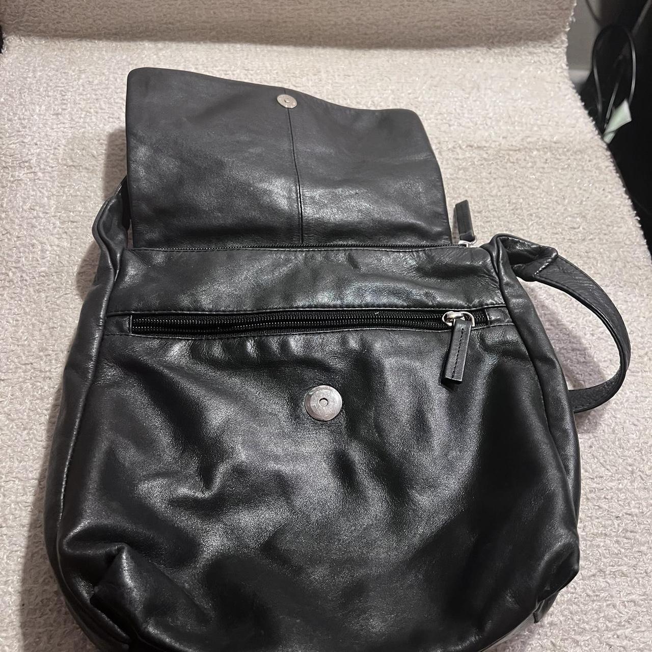 Gizi Black Soft Leather Shoulder Bag Height... - Depop