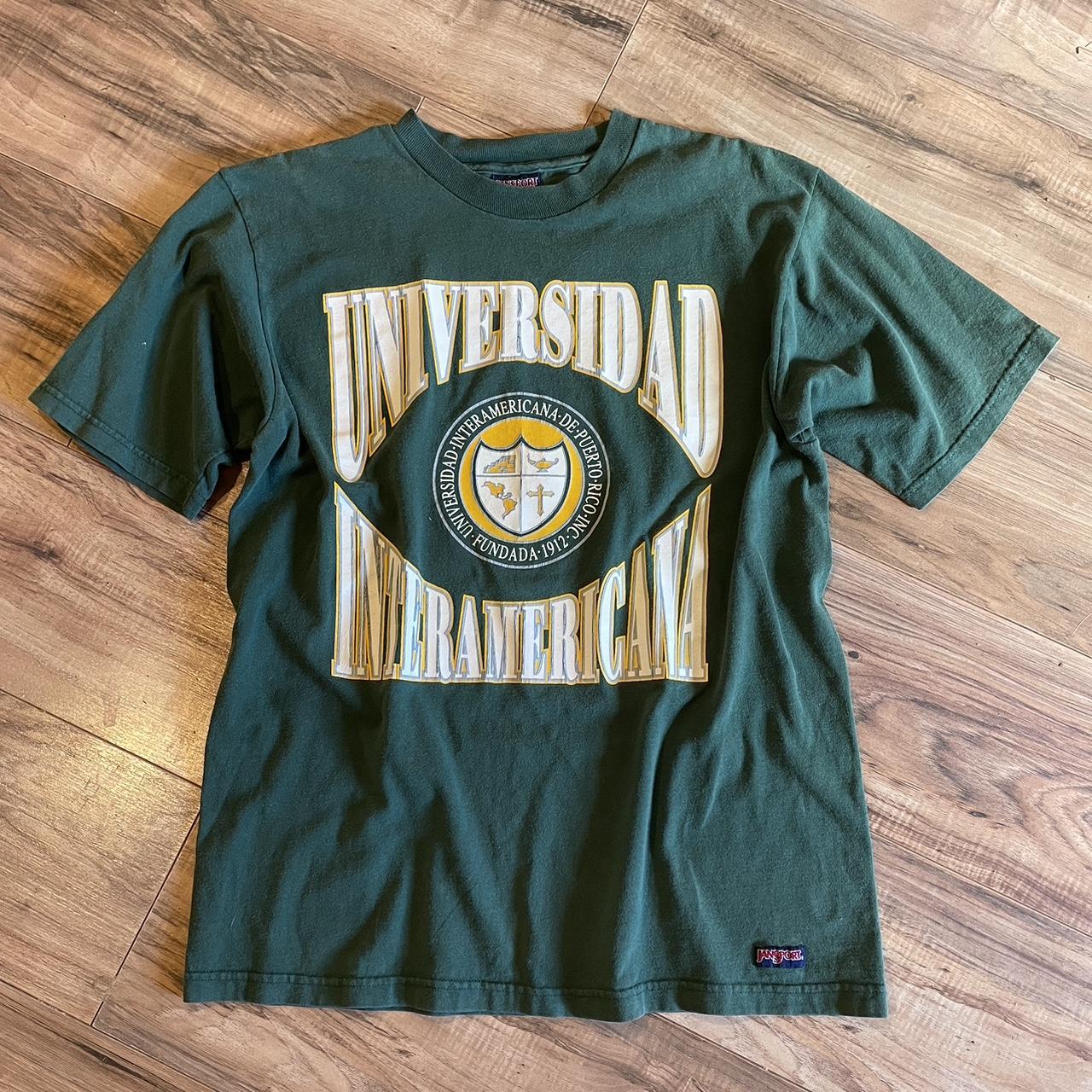 Jansport Tee Green Puerto Rico Universadad - Depop