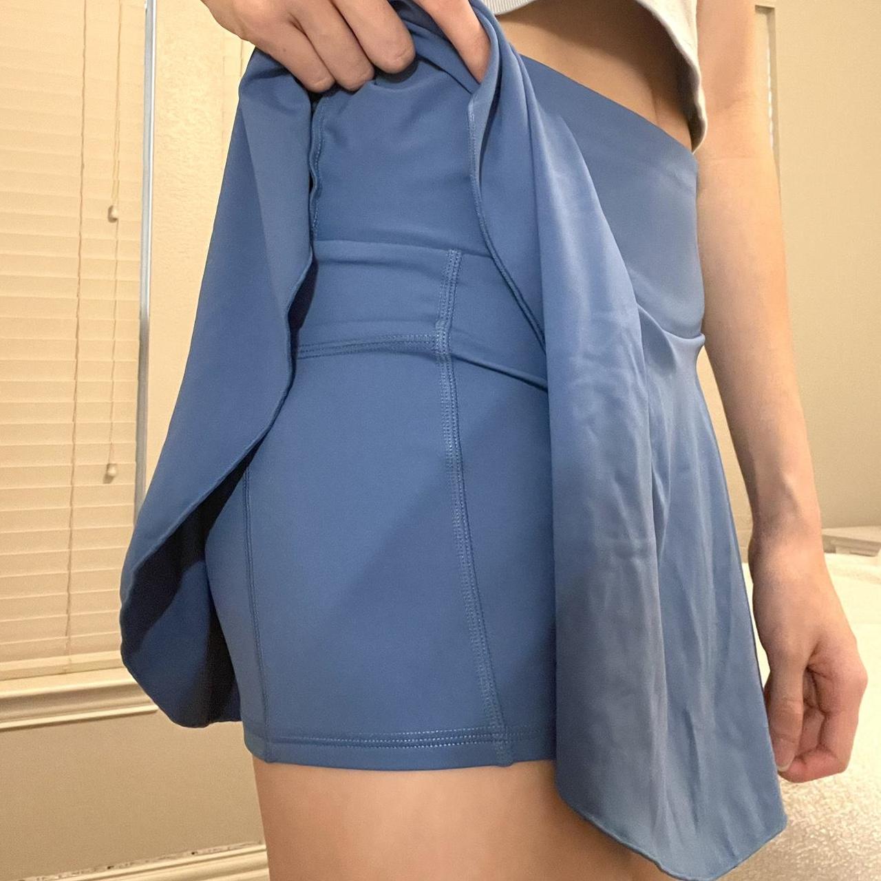 ⭐️ -halara flow skirt (blue/lululemon dupe) -worn - Depop