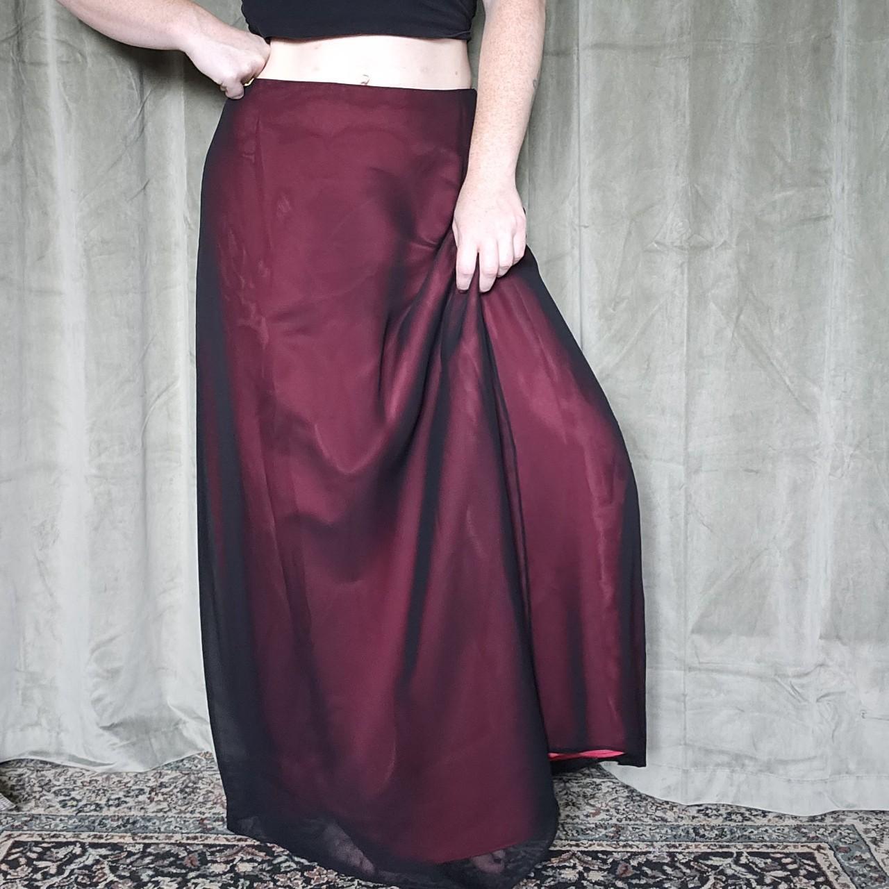 Burgundy skirt 90s hotsell