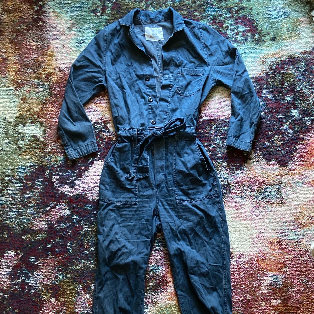 H&M Denim Jumpsuit - Blue  Denim jumpsuit, Denim boiler suit, Boiler suit