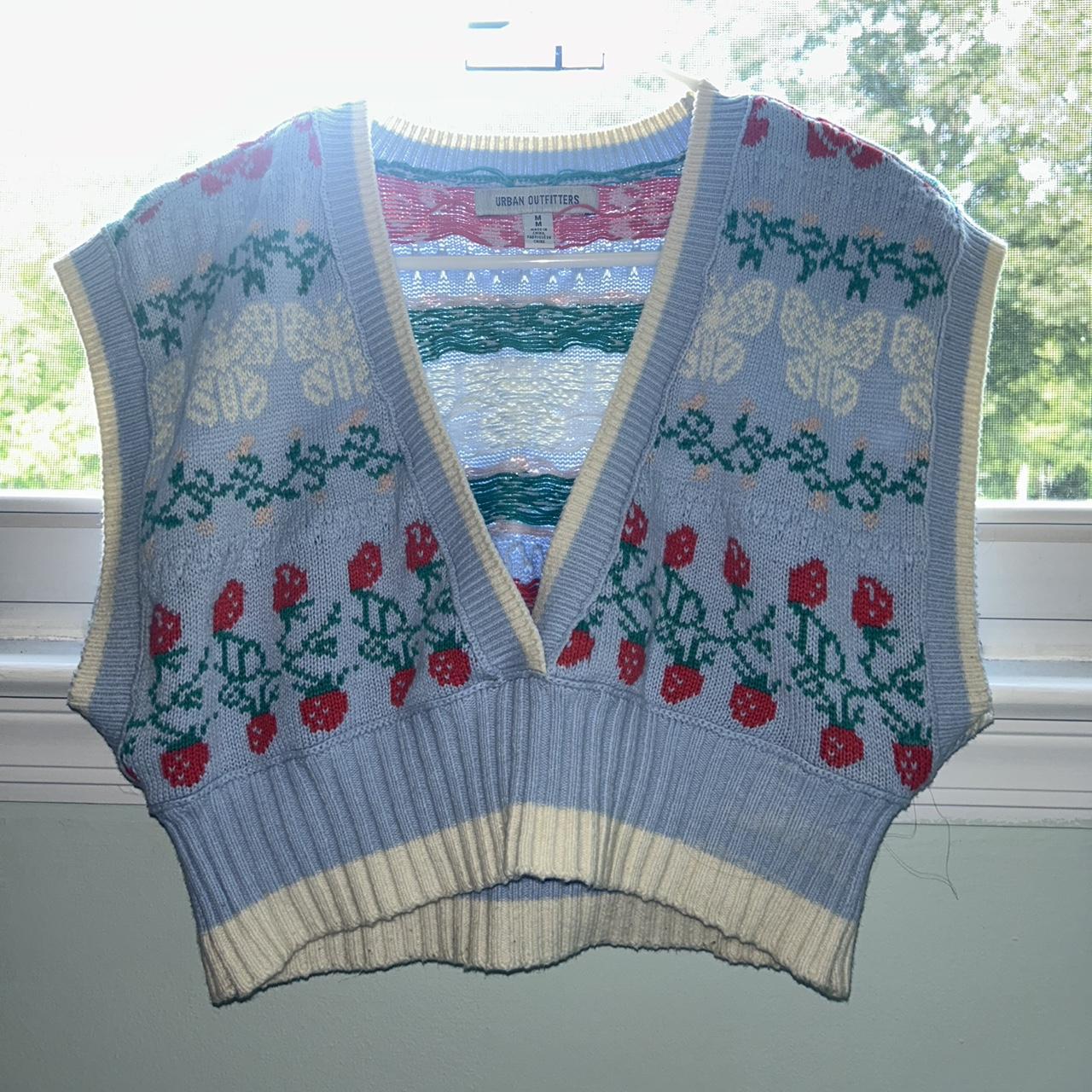 Blue Urban Outfitters knit sweater vest Depop