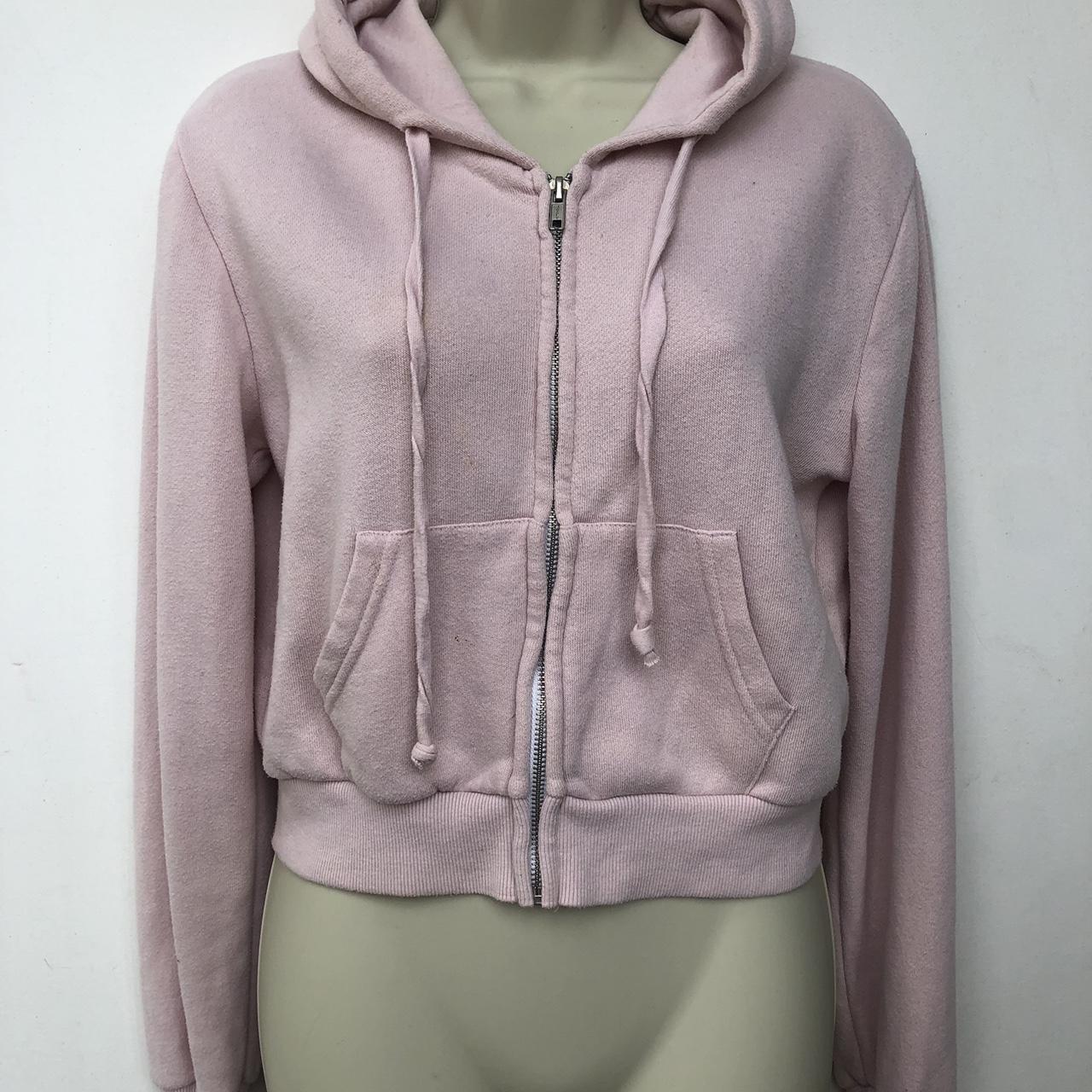 Brandy Melville Women's Pink Hoodie Depop