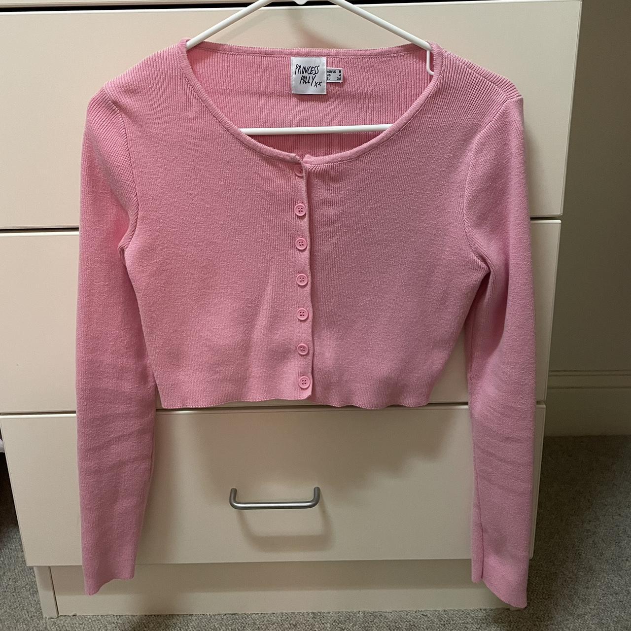 Princess Polly Women's Pink Cardigan Depop