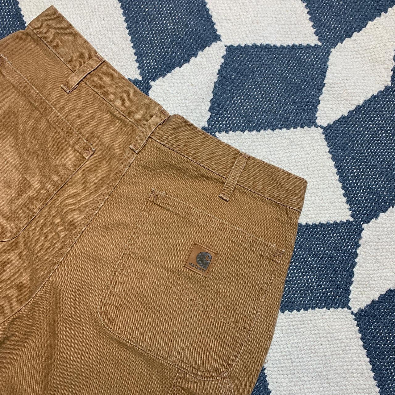 Men's Carhartt carpenter Jorts Beige / tan... - Depop